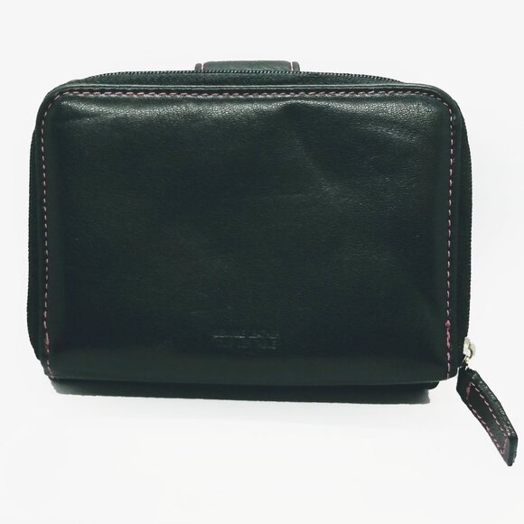 Vintage American Tourister Leather Wallet-Black/Pink - Picture 4 of 12